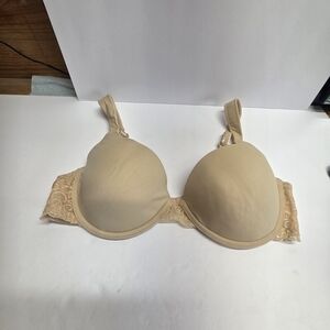 Motherhood Beige Lace-Back T-Shirt Bra